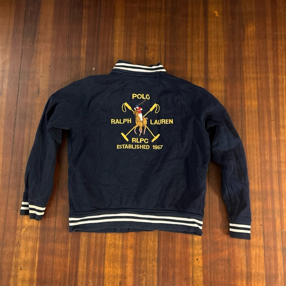 Polo Ralph Lauren Varsity Jacket Embroidered Crest Equestrian Big Pony Mens M